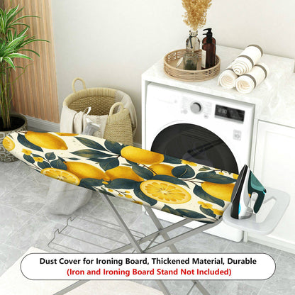 1-Piece Lemon Fruit Floral Yellow  Ironing Board Cover, Universal Size, Without Board