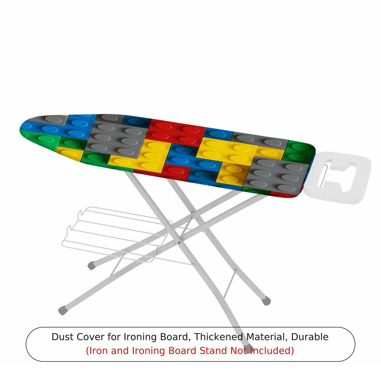 1-Piece Colorful Block Pattern Fun Bright  Ironing Board Cover, Universal Size, Without Board