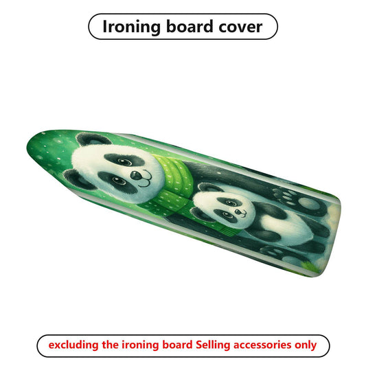 1-Piece Panda Green Cute  Ironing Board Cover, Universal Size, Without Board