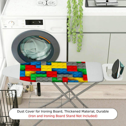 1-Piece Colorful Blocks Pattern Fun Playful  Ironing Board Cover, Universal Size, Without Board