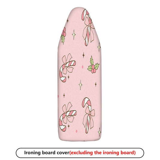 1-Piece Christmas Candy Bow Holly  Ironing Board Cover, Universal Size, Without Board