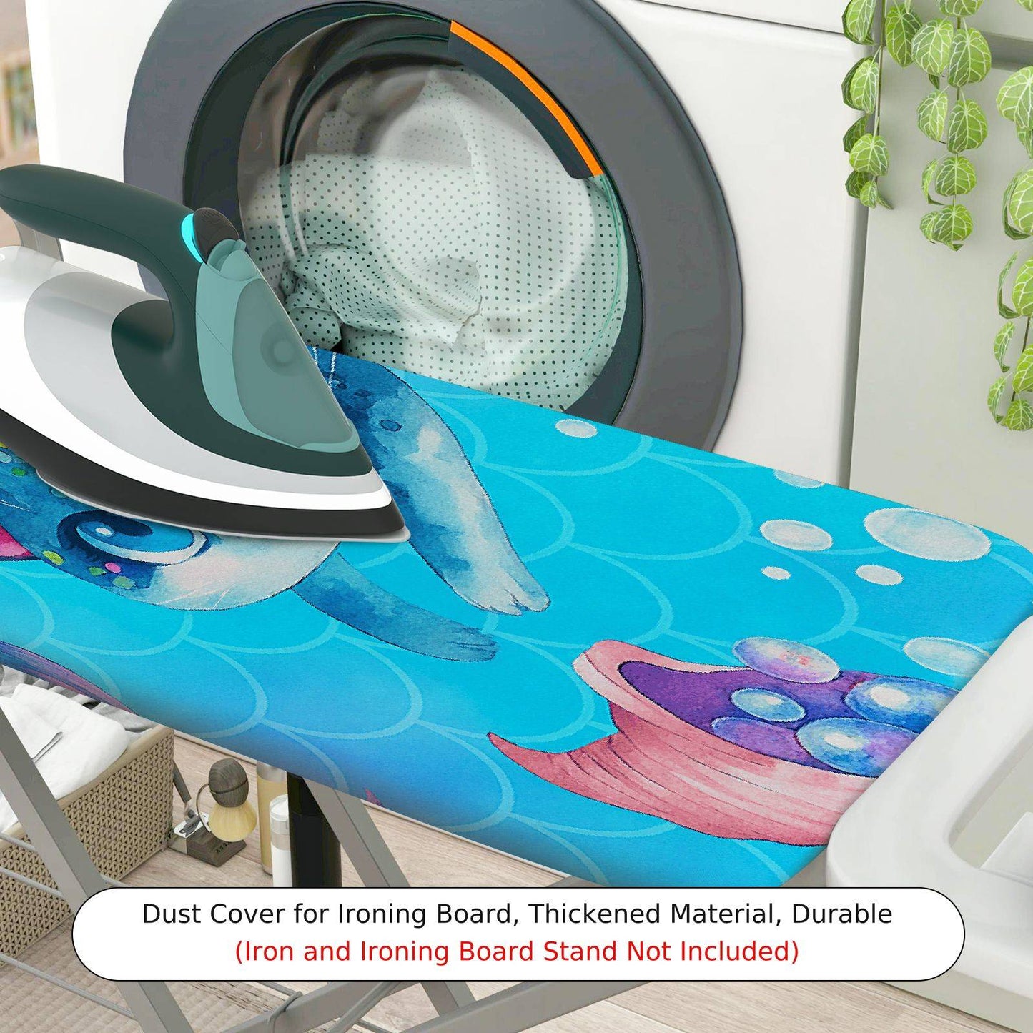 1-Piece Cute Blue  Cat  Ironing Board Cover, Universal Size, Without Board