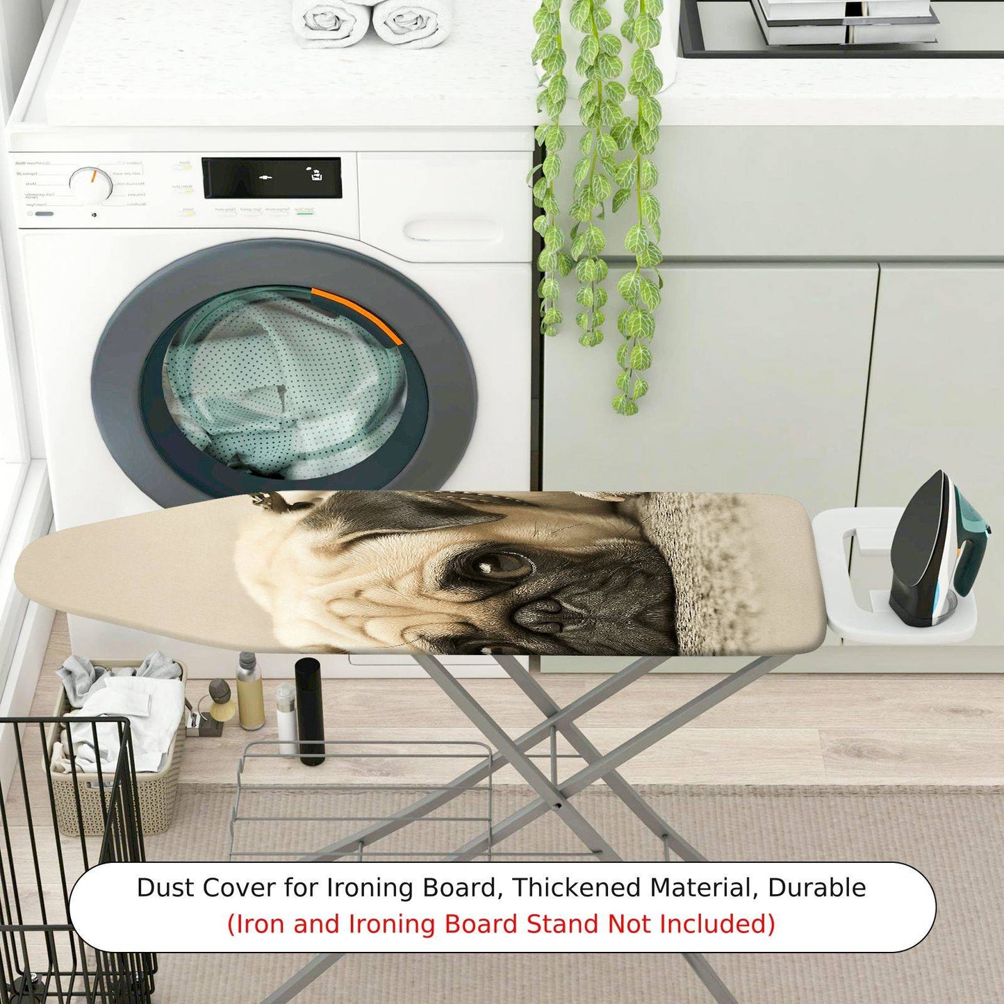 1-Piece Pug Dog Cute Animal  Ironing Board Cover, Universal Size, Without Board