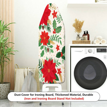 1-Piece Christmas Floral Leaves  Ironing Board Cover, Universal Size, Without Board