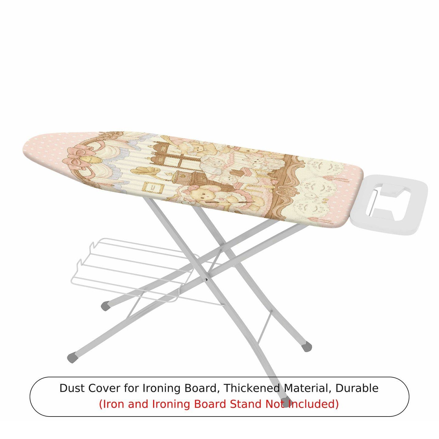 1-Piece Pink  Bear Cute  Ironing Board Cover, Universal Size, Without Board