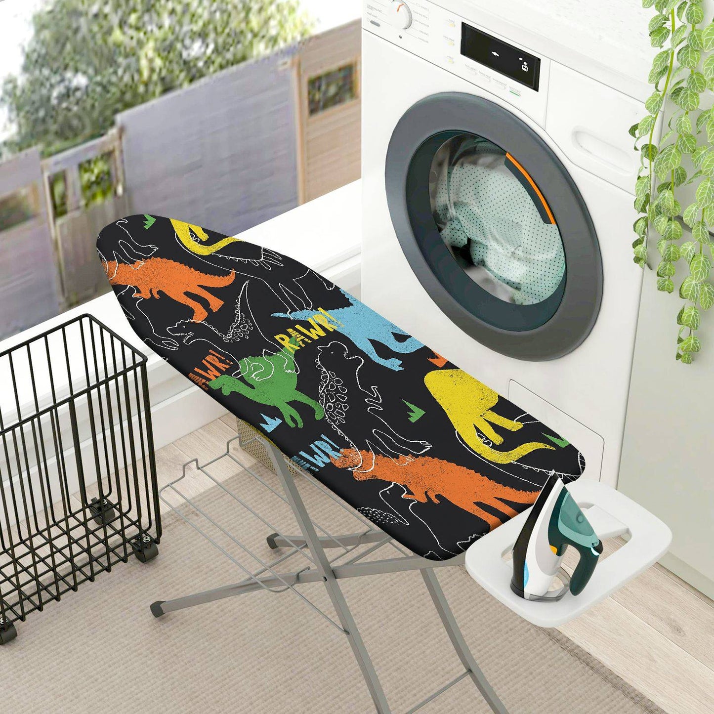 1-Piece Dinosaur Print Colorful Pattern Cute  Ironing Board Cover, Universal Size, Without Board