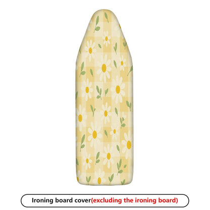 1-Piece Yellow Floral Checker Daisy  Ironing Board Cover, Universal Size, Without Board
