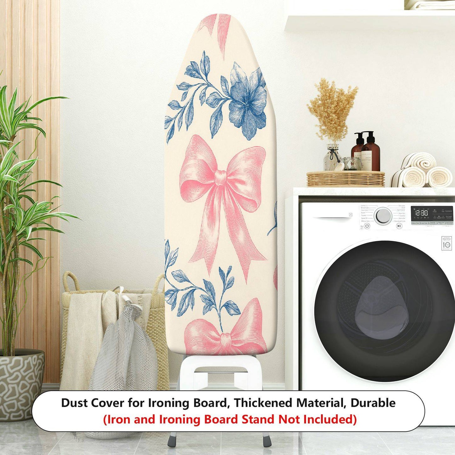 1-Piece Floral Bow Pattern Cute  Ironing Board Cover, Universal Size, Without Board