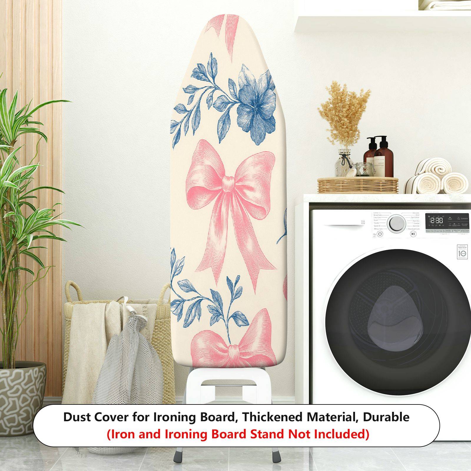1-Piece Floral Bow Pattern Cute  Ironing Board Cover, Universal Size, Without Board