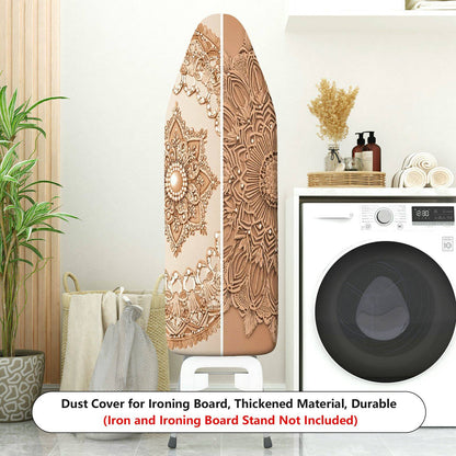 1-Piece Mandala Beige Decorative  Ironing Board Cover, Universal Size, Without Board