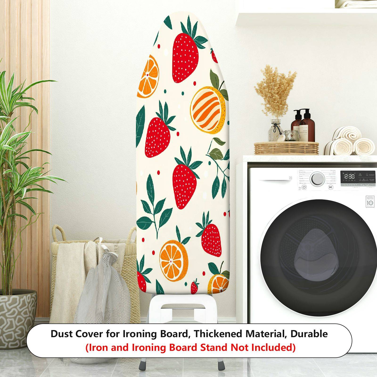 1-Piece Fruit Strawberry Orange Pattern  Ironing Board Cover, Universal Size, Without Board