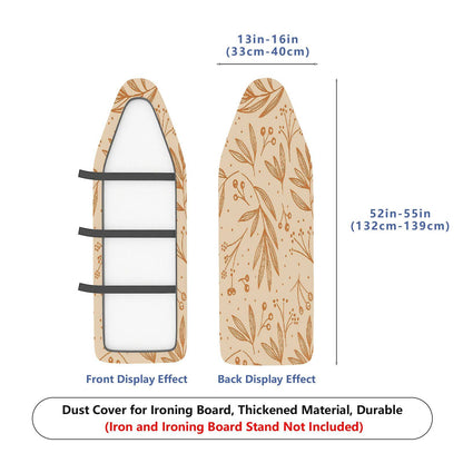 1-Piece Floral Vintage Beige  Ironing Board Cover, Universal Size, Without Board