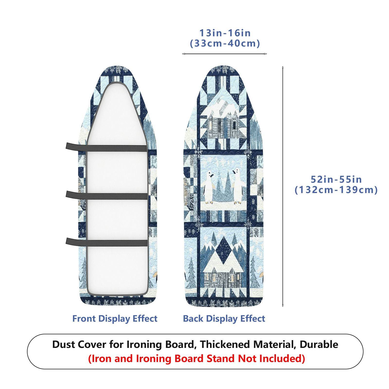 1-Piece Winter Snow Village  Ironing Board Cover, Universal Size, Without Board