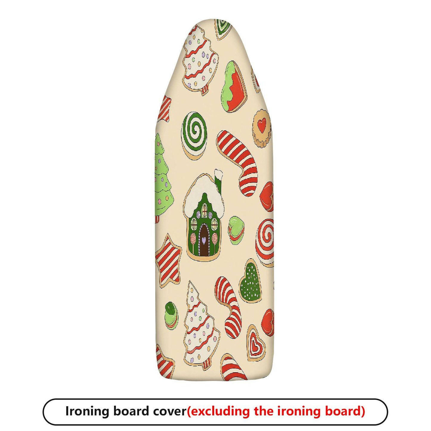 1-Piece Christmas Candy House Tree  Ironing Board Cover, Universal Size, Without Board
