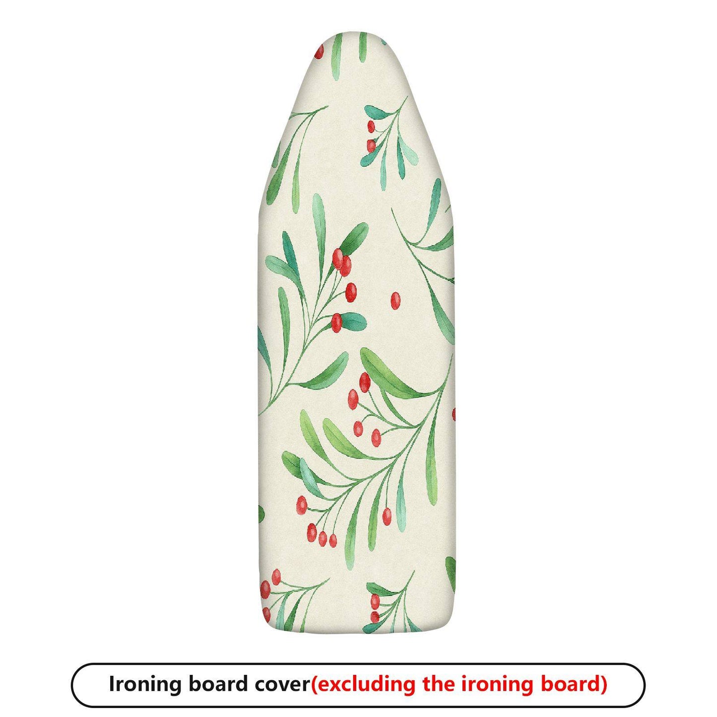1-Piece Christmas Greenberry Leaf  Ironing Board Cover, Universal Size, Without Board