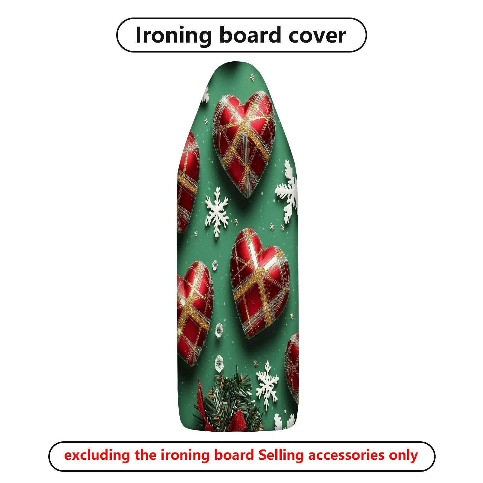 1-Piece Heart Snowflake Christmas  Ironing Board Cover, Universal Size, Without Board