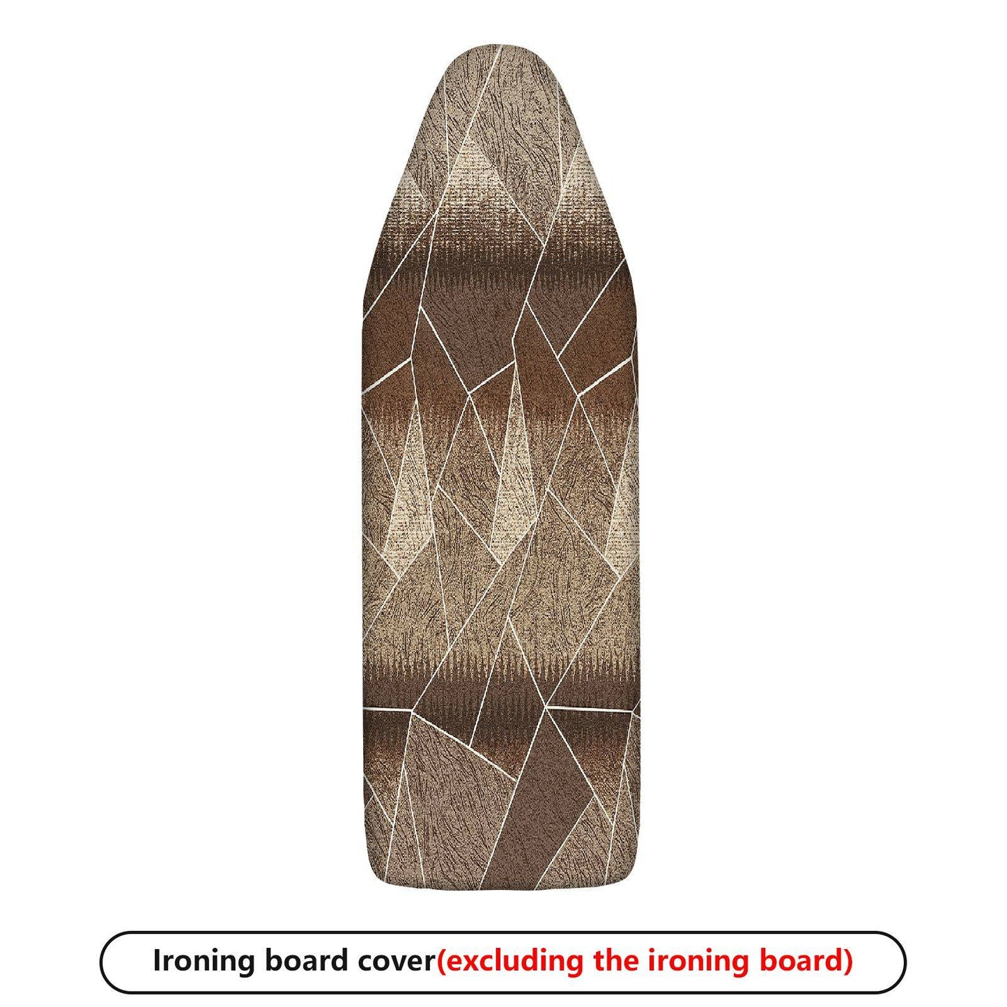 1-Piece Abstract Brown Geometric Pattern  Ironing Board Cover, Universal Size, Without Board
