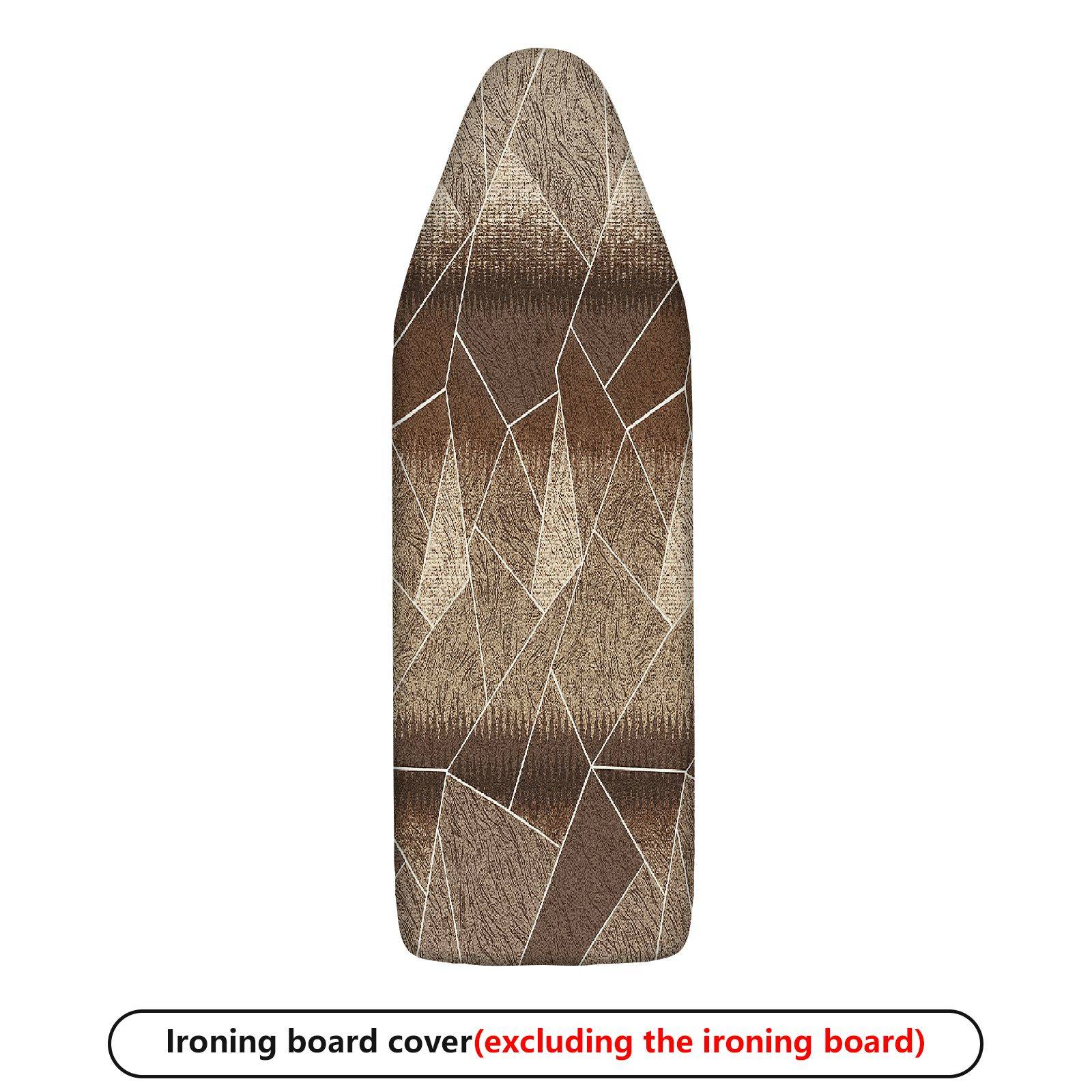 1-Piece Abstract Brown Geometric Pattern  Ironing Board Cover, Universal Size, Without Board