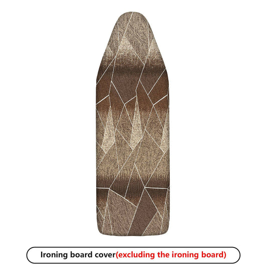 1-Piece Abstract Brown Geometric Pattern  Ironing Board Cover, Universal Size, Without Board