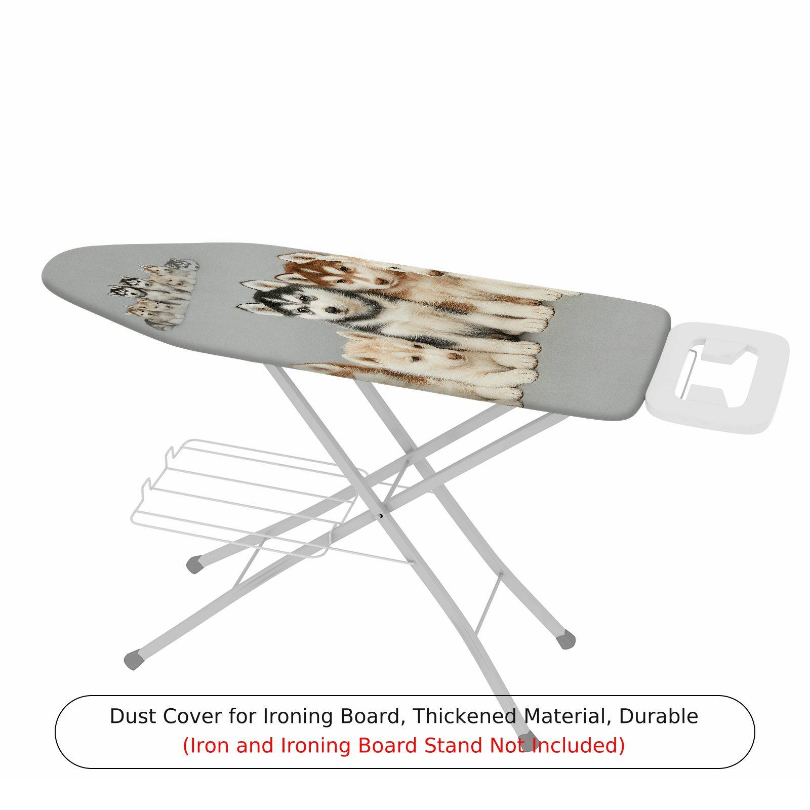 1-Piece Dog Pattern Cute Animal Grey  Ironing Board Cover, Universal Size, Without Board