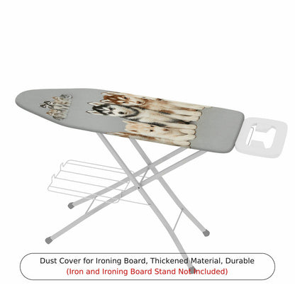 1-Piece Dog Pattern Cute Animal Grey  Ironing Board Cover, Universal Size, Without Board