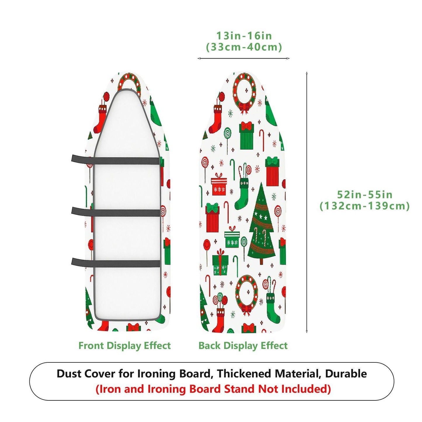 1-Piece Christmas Stockings Ornaments  Ironing Board Cover, Universal Size, Without Board