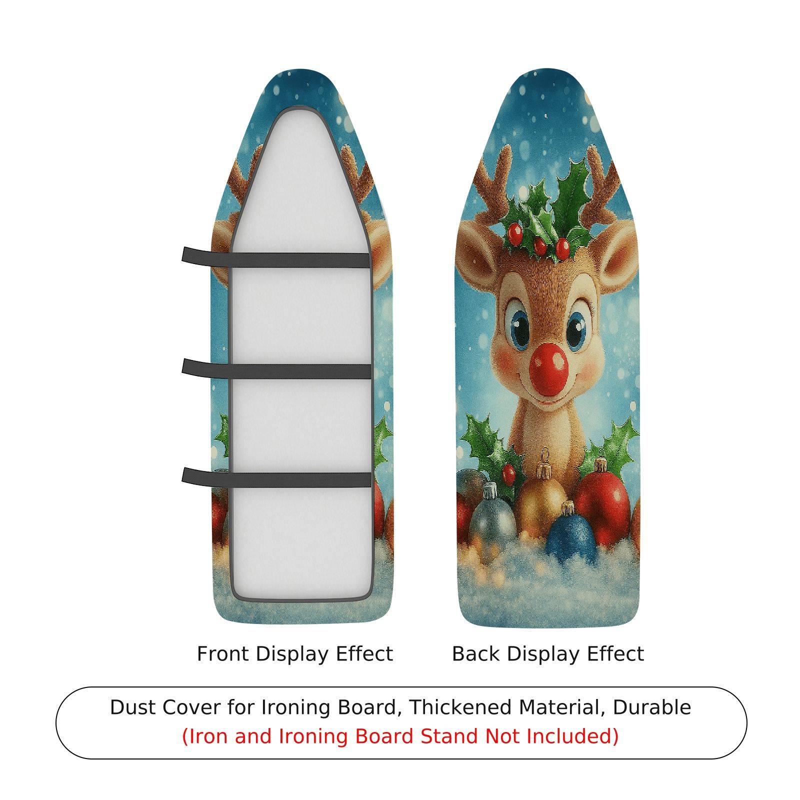 1-Piece Reindeer Christmas Snow  Ironing Board Cover, Universal Size, Without Board