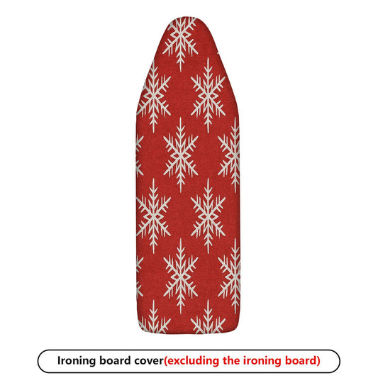 1-Piece Snowflake Red White Christmas  Ironing Board Cover, Universal Size, Without Board
