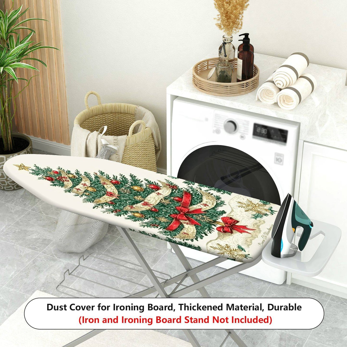 1-Piece Christmas Tree Festive Seasonal  Ironing Board Cover, Universal Size, Without Board