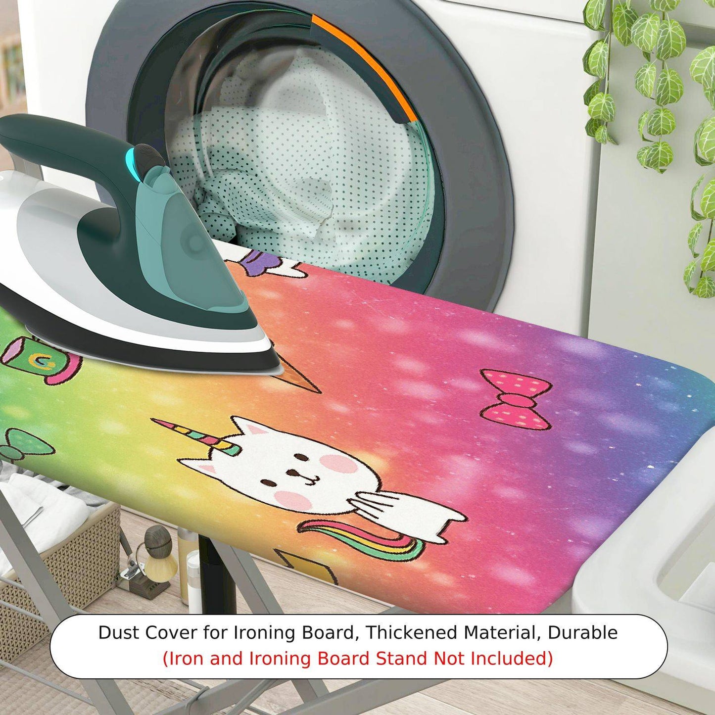 1-Piece Unicorn Rainbow Cute  Ironing Board Cover, Universal Size, Without Board