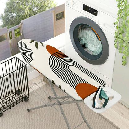 1-Piece Abstract Geometric Minimalist Art  Ironing Board Cover, Universal Size, Without Board