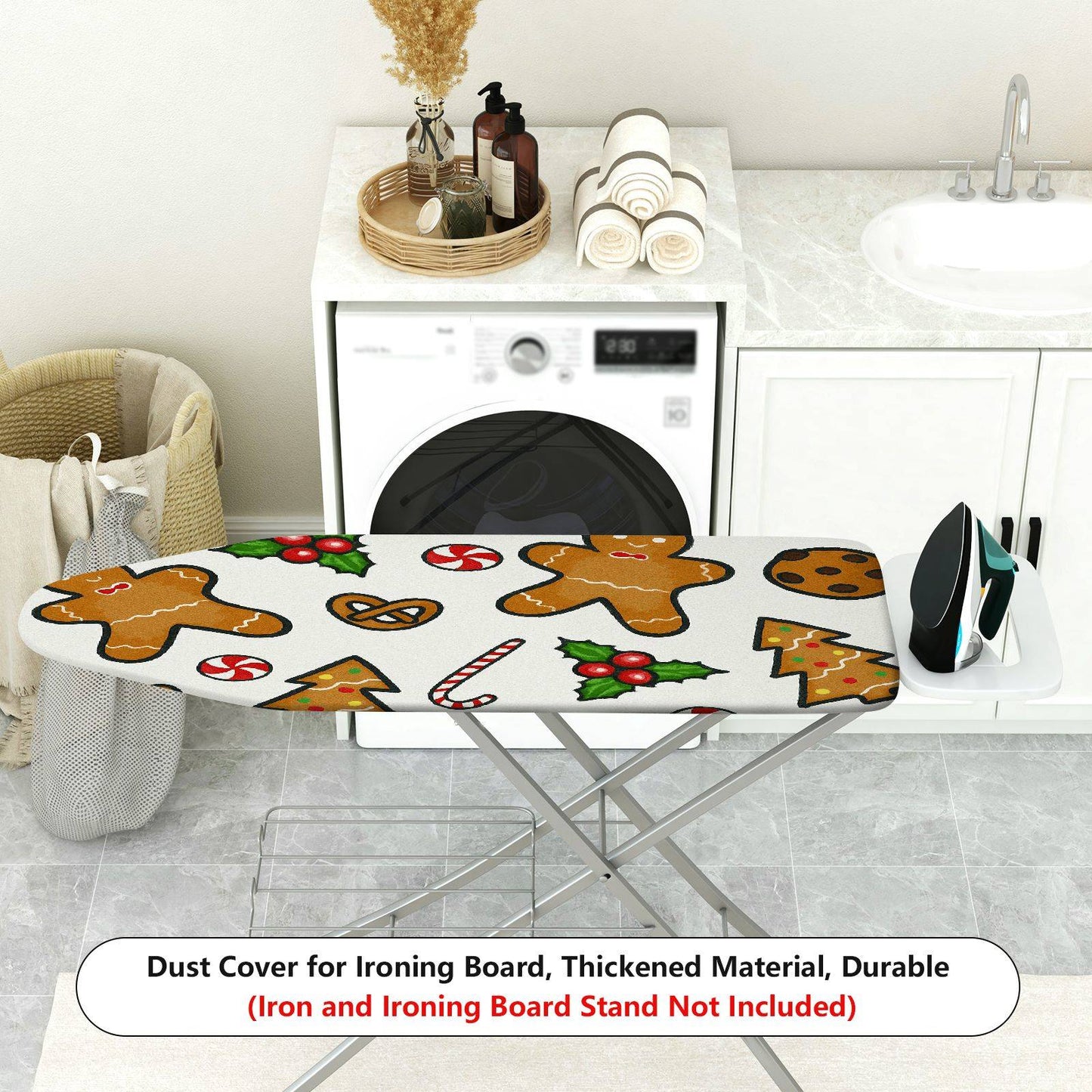 1-Piece Christmas cookies gingerbread holiday  Ironing Board Cover, Universal Size, Without Board