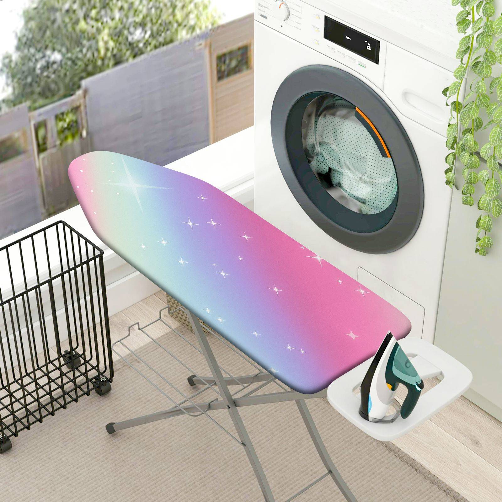 1-Piece Gradient Star Shine Colorful  Ironing Board Cover, Universal Size, Without Board