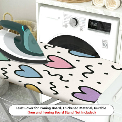 1-Piece Colorful Heart Pattern Decorative Cute  Ironing Board Cover, Universal Size, Without Board