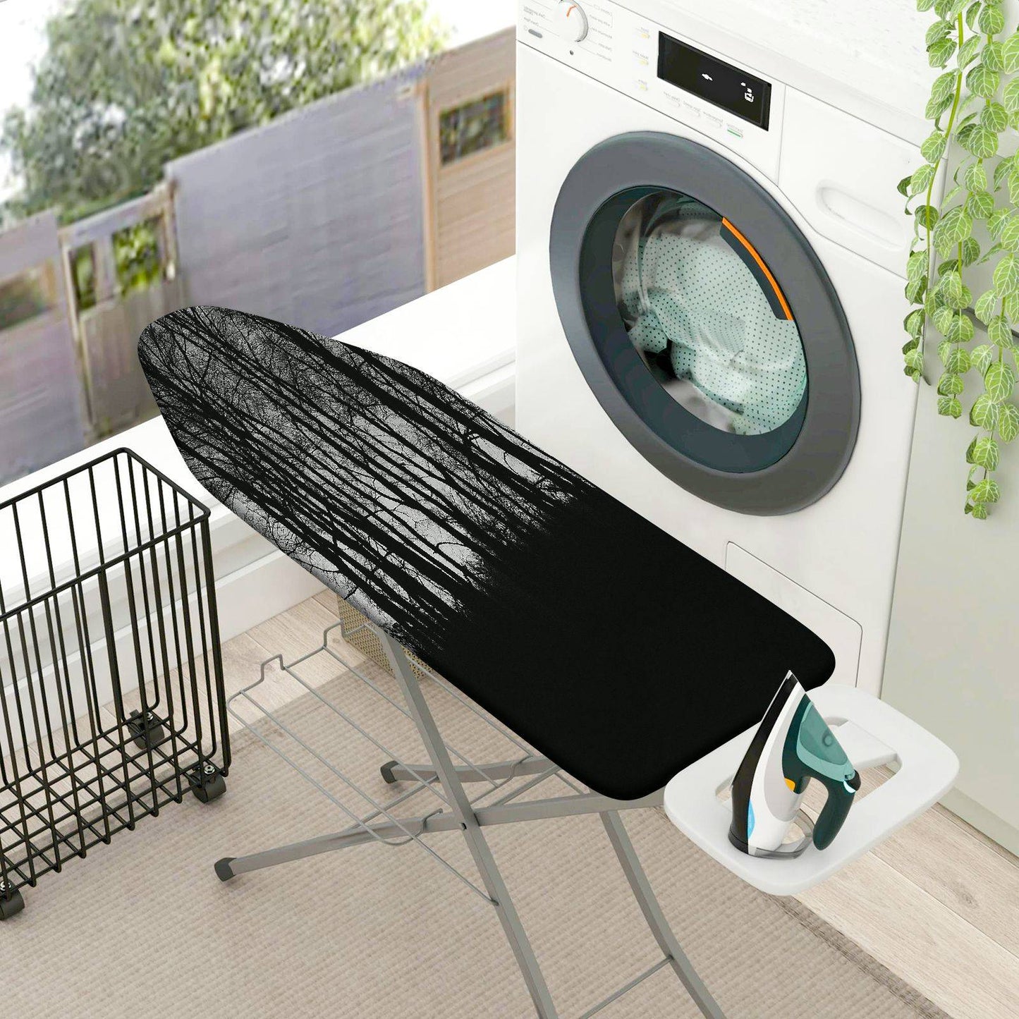 1-Piece Abstract Black White Paint  Ironing Board Cover, Universal Size, Without Board