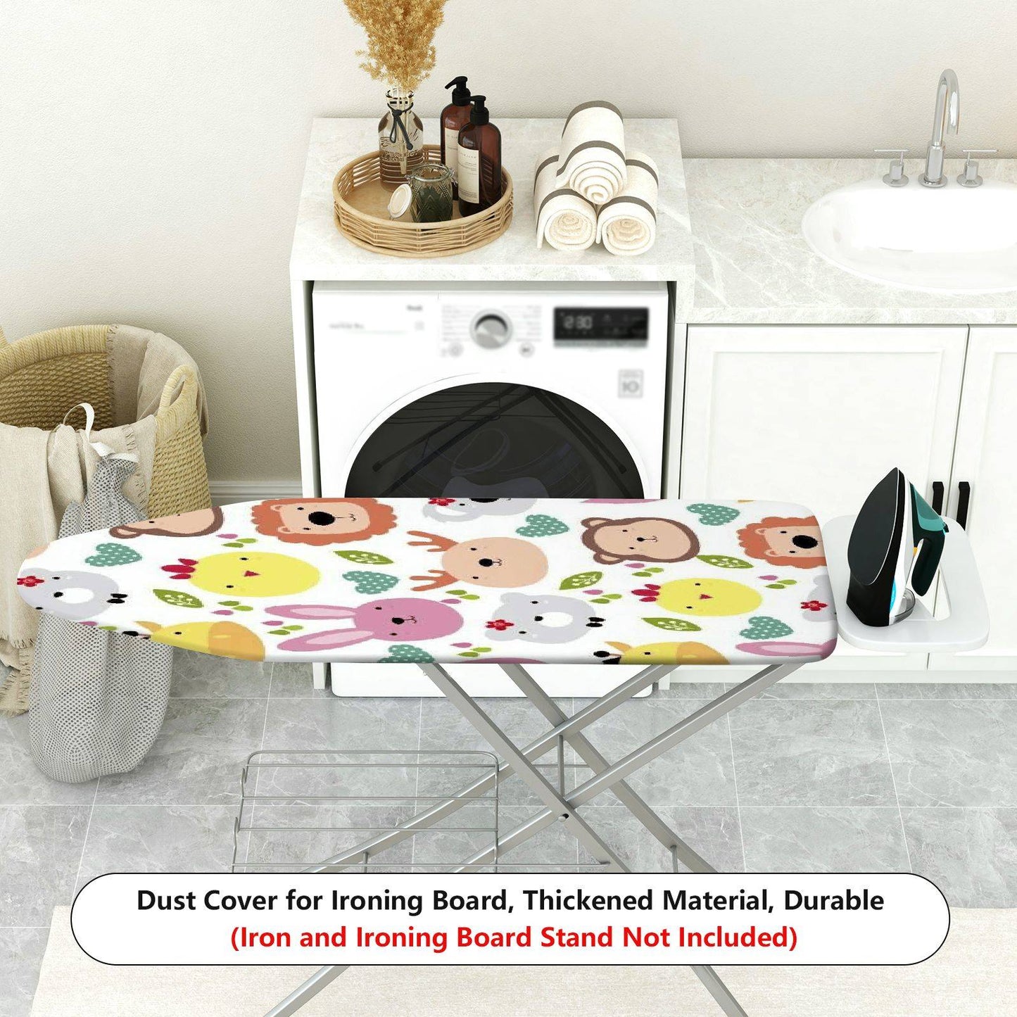 1-Piece Animal Pattern Colorful Cute  Ironing Board Cover, Universal Size, Without Board