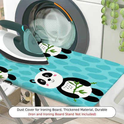 1-Piece Panda Blue Cute  Ironing Board Cover, Universal Size, Without Board