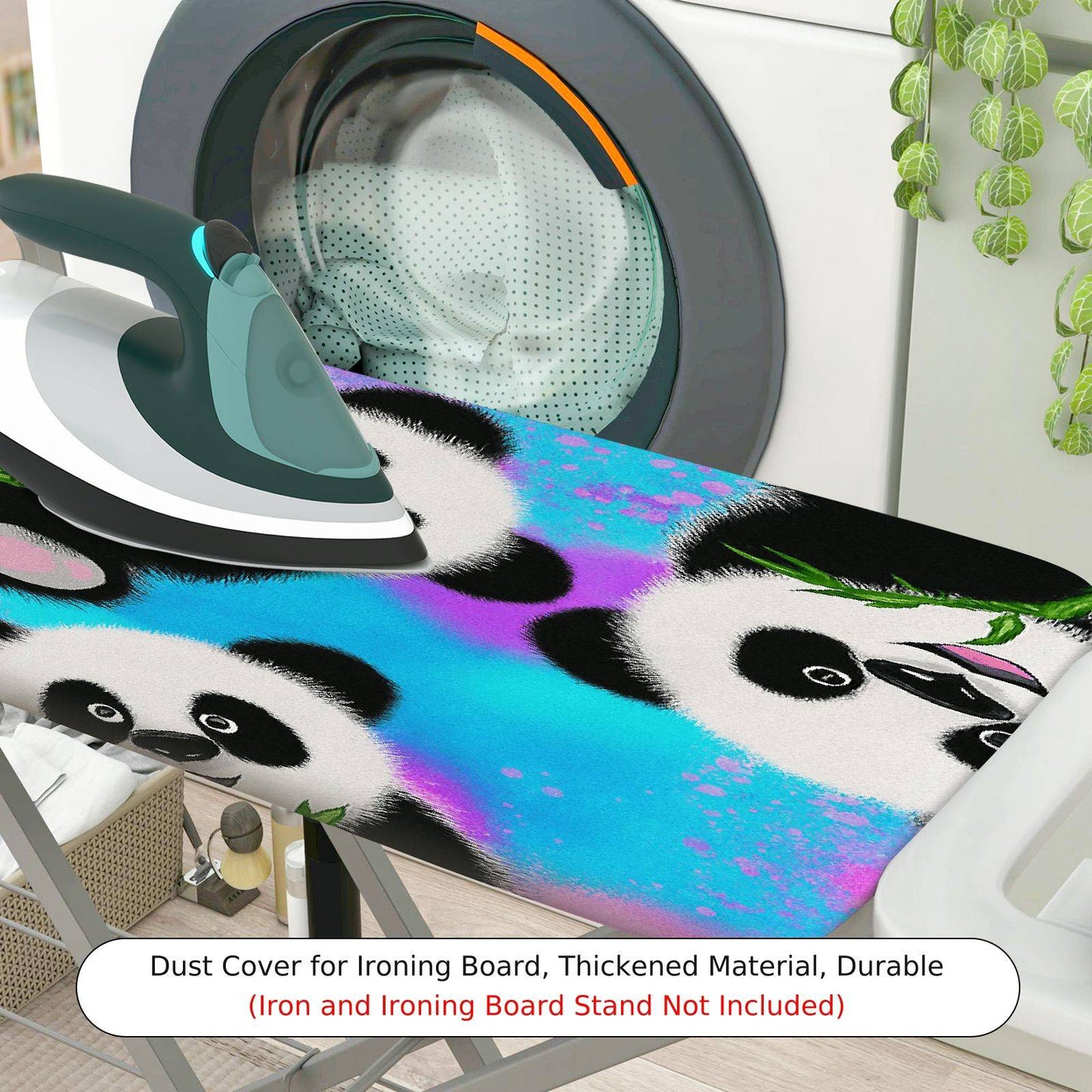 1-Piece Panda Colorful Cute  Ironing Board Cover, Universal Size, Without Board