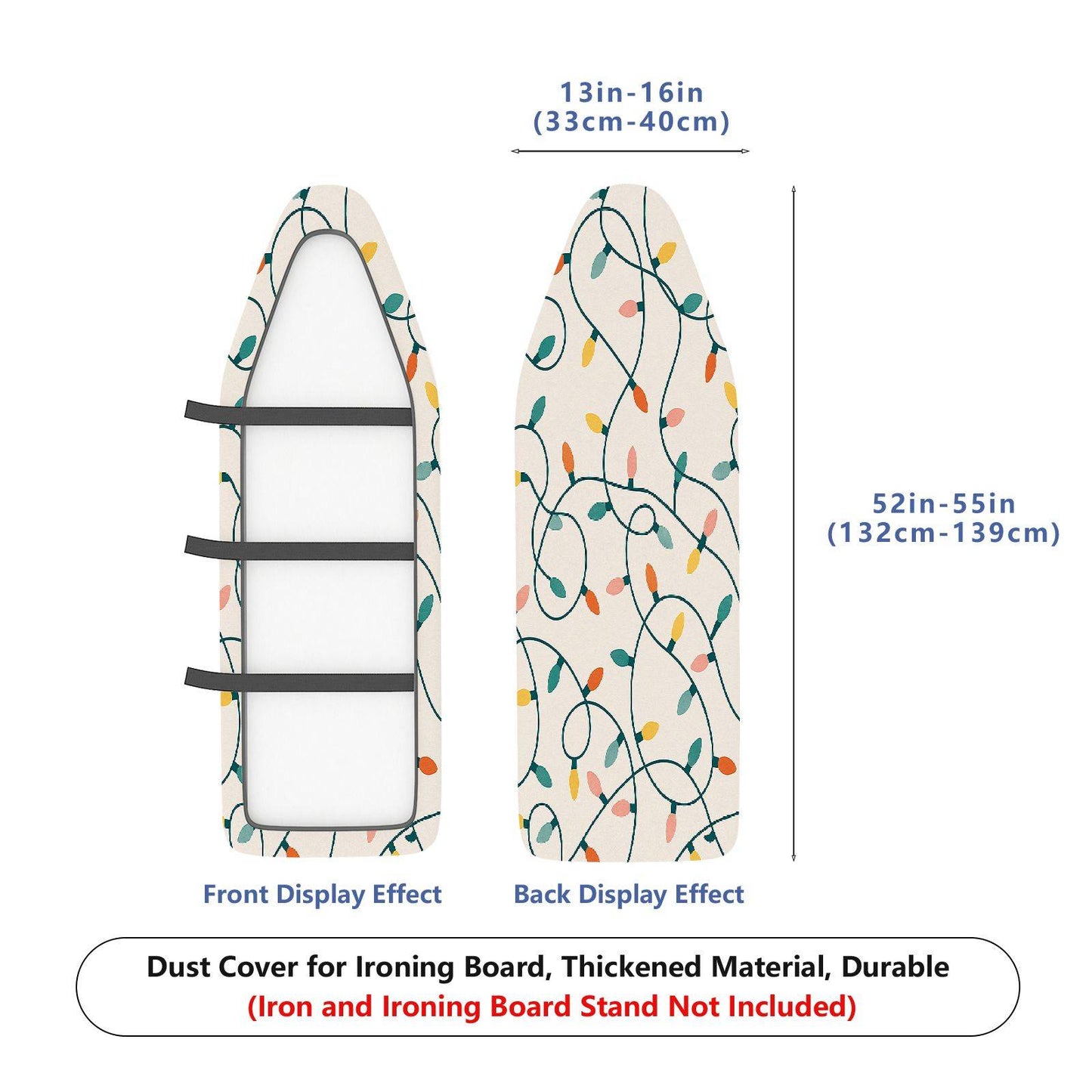 1-Piece Christmas  Festive Decoration  Ironing Board Cover, Universal Size, Without Board