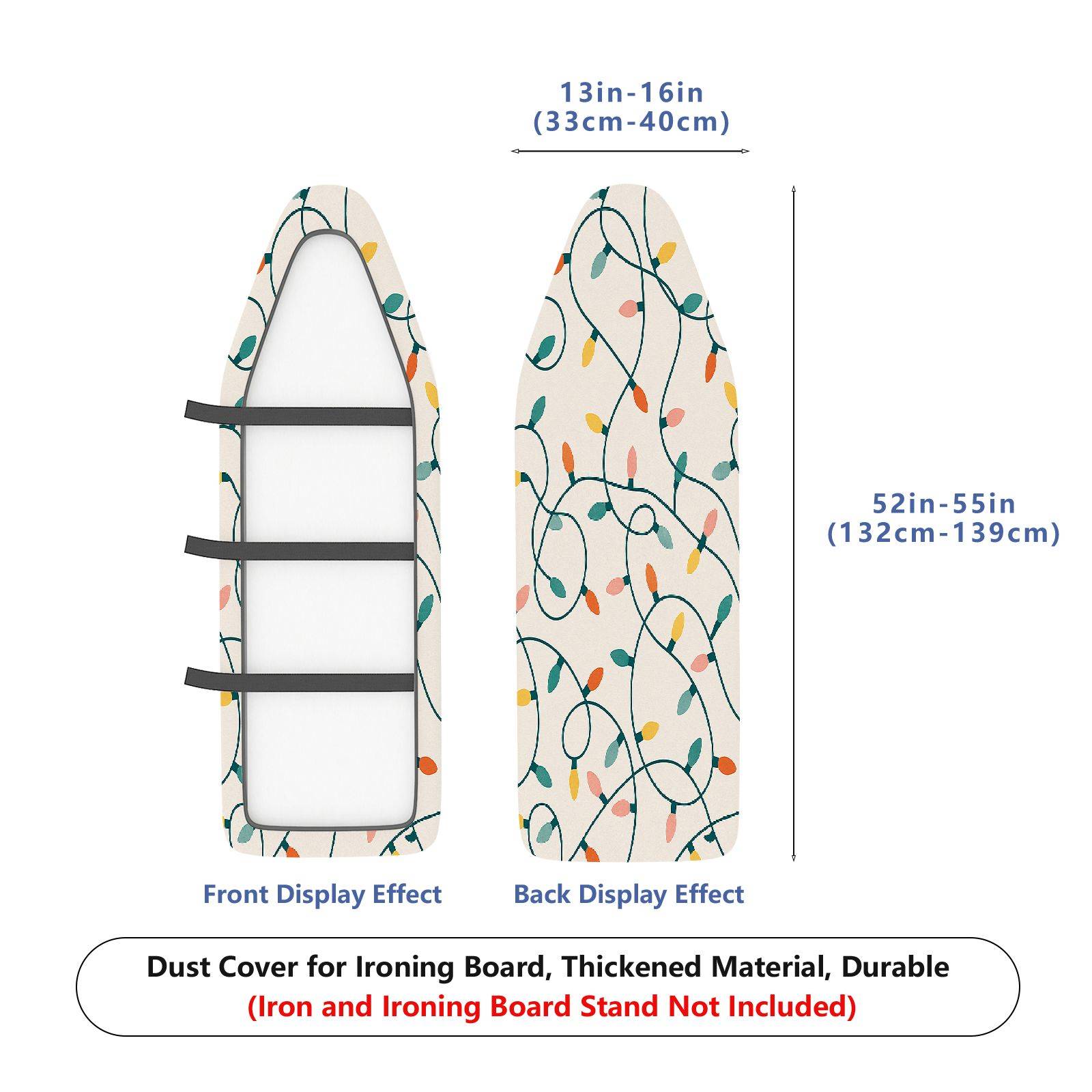 1-Piece Christmas  Festive Decoration  Ironing Board Cover, Universal Size, Without Board