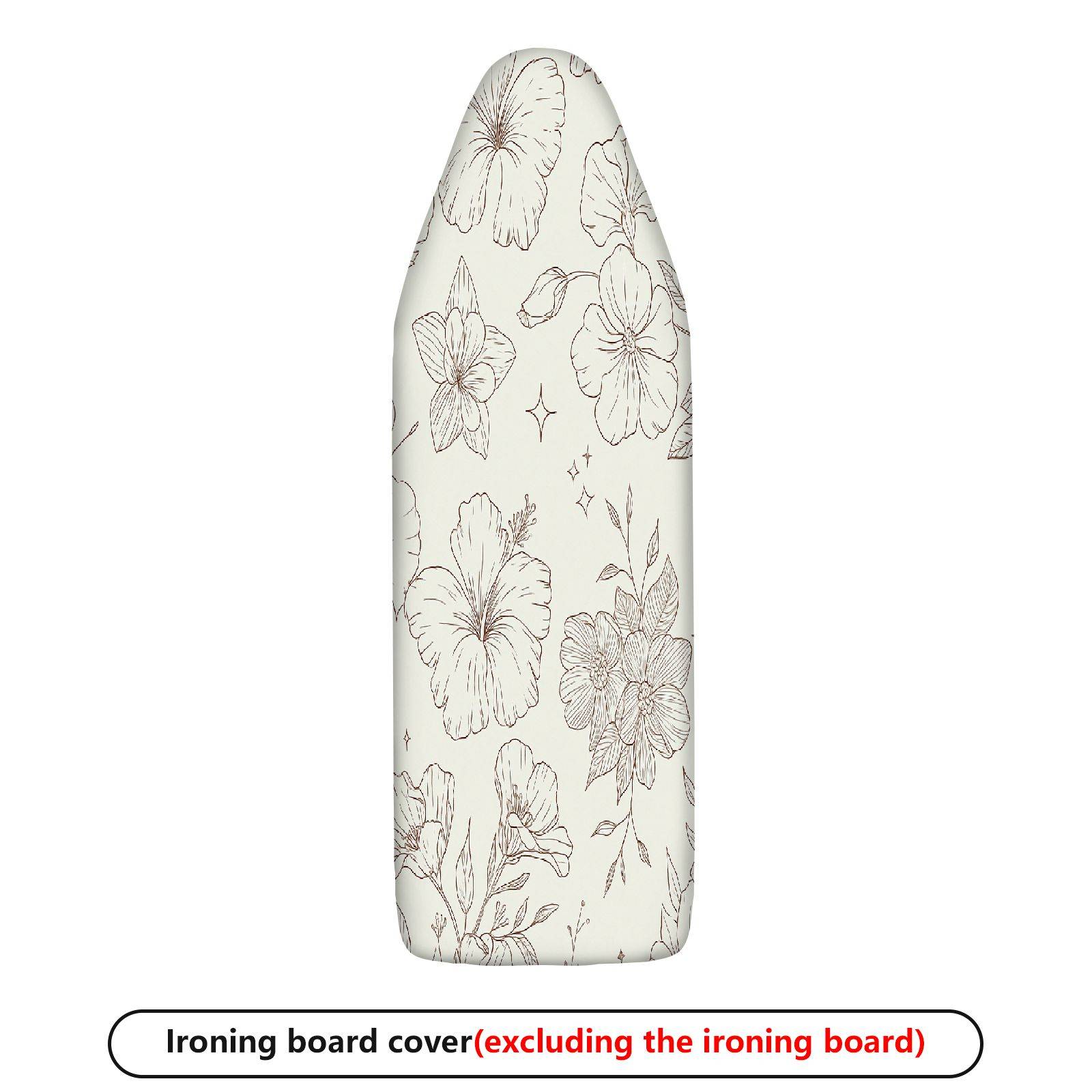 1-Piece Floral Pattern Beige Elegant  Ironing Board Cover, Universal Size, Without Board