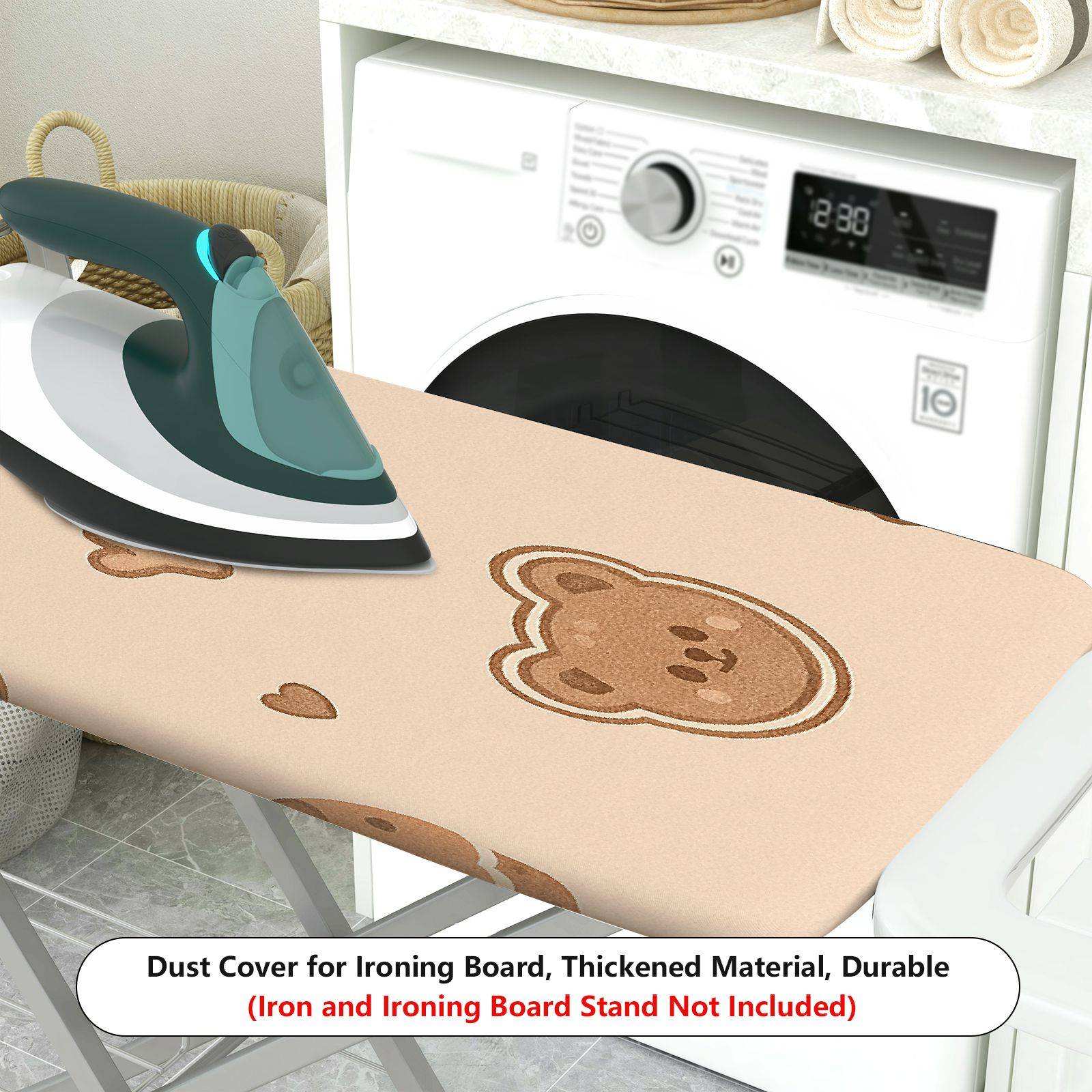1-Piece Cute Bear Cookie Cupcake  Ironing Board Cover, Universal Size, Without Board