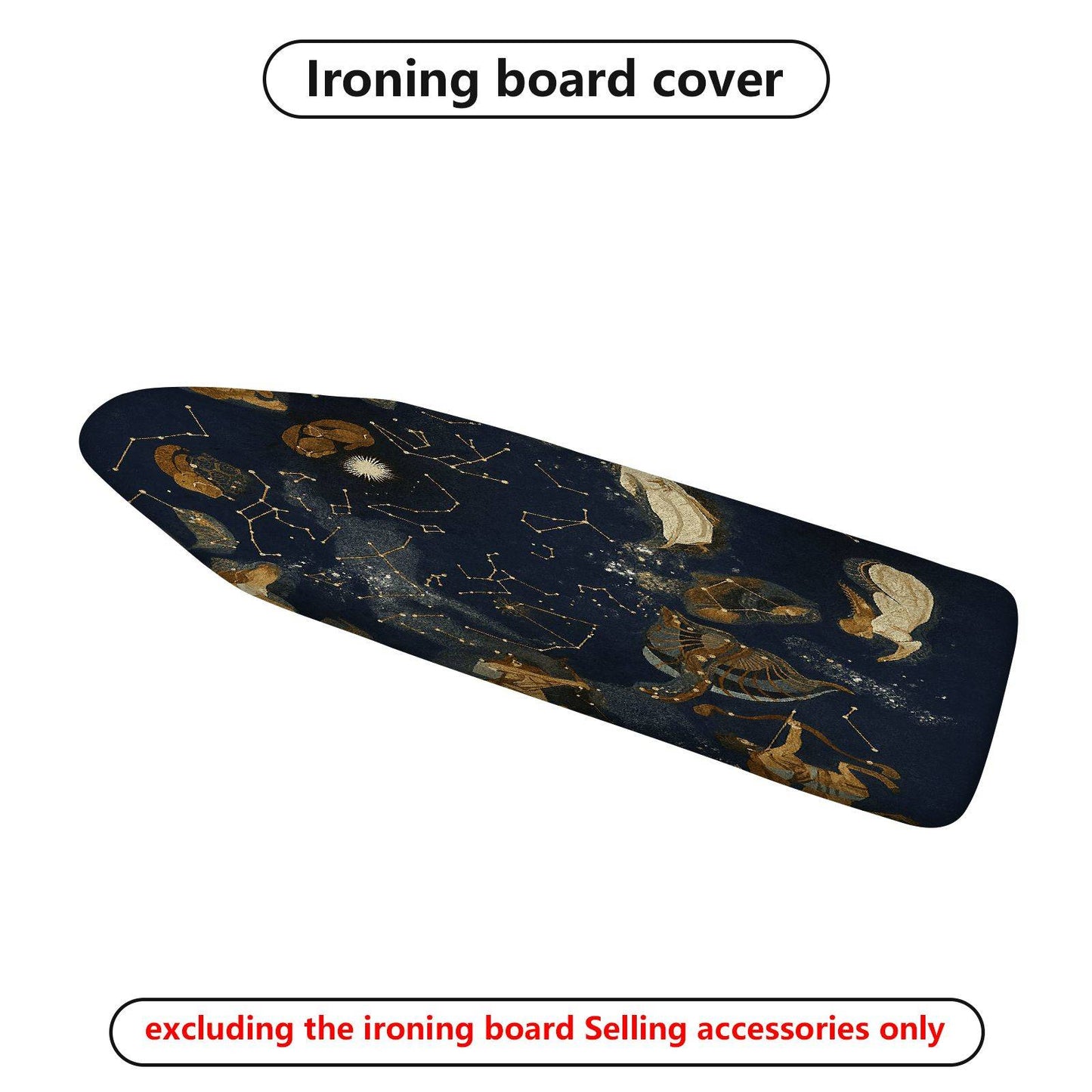 1-Piece Zodiac Constellation Galaxy  Ironing Board Cover, Universal Size, Without Board