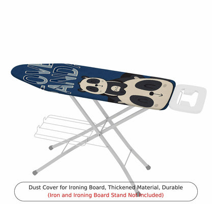 1-Piece Love Panda Blue Cute  Ironing Board Cover, Universal Size, Without Board