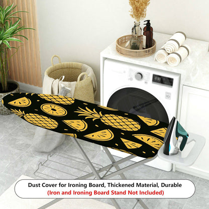 1-Piece Pineapple Fruit Pattern Black  Ironing Board Cover, Universal Size, Without Board