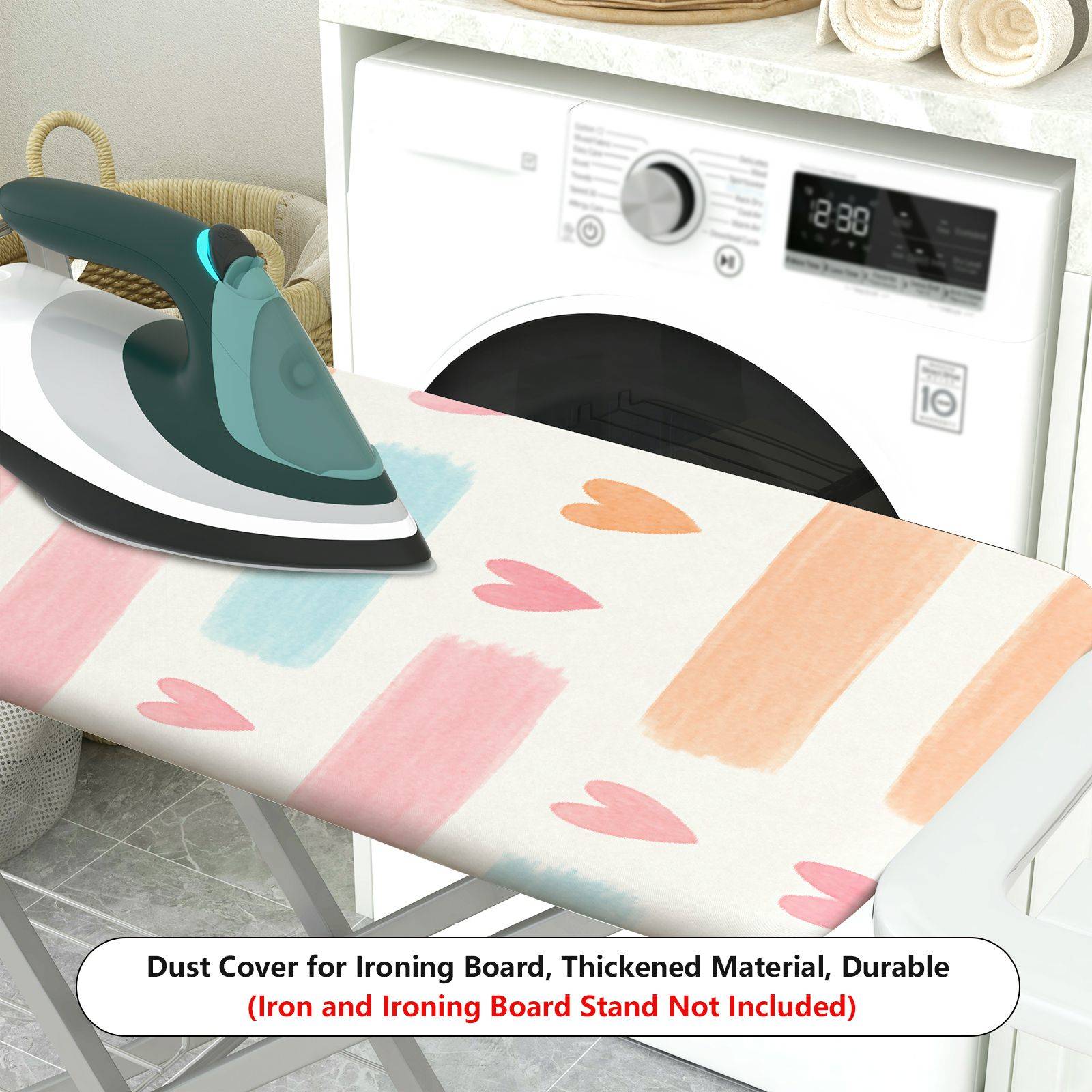 1-Piece Colorful Heart Pattern Cute Design  Ironing Board Cover, Universal Size, Without Board