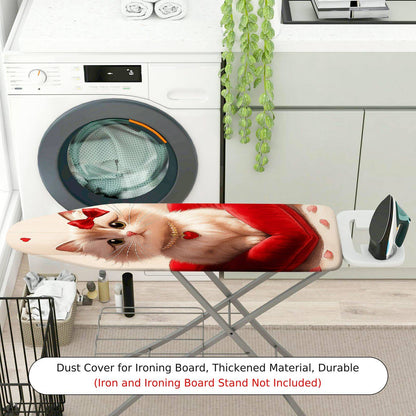 1-Piece Cute Cat Heart Valentine  Ironing Board Cover, Universal Size, Without Board
