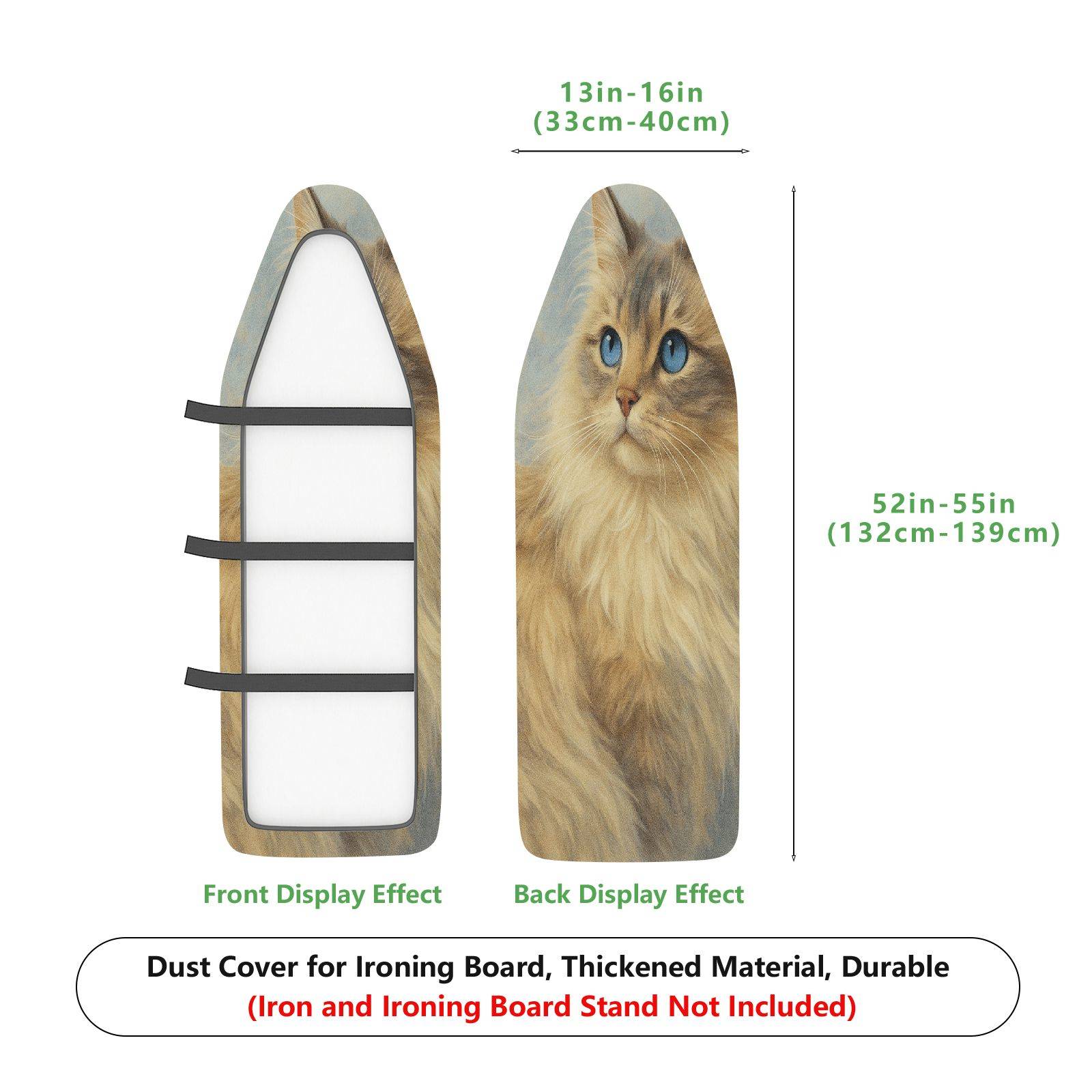 1-Piece Cat Pattern Cute Feline  Ironing Board Cover, Universal Size, Without Board