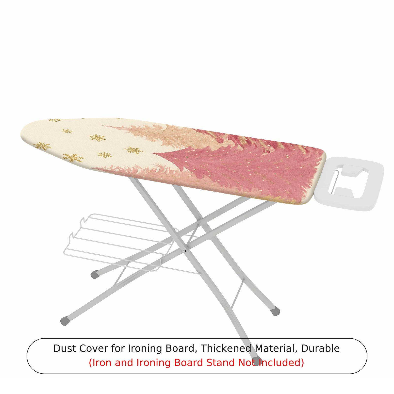 1-Piece Christmas Snowflakes Trees  Ironing Board Cover, Universal Size, Without Board