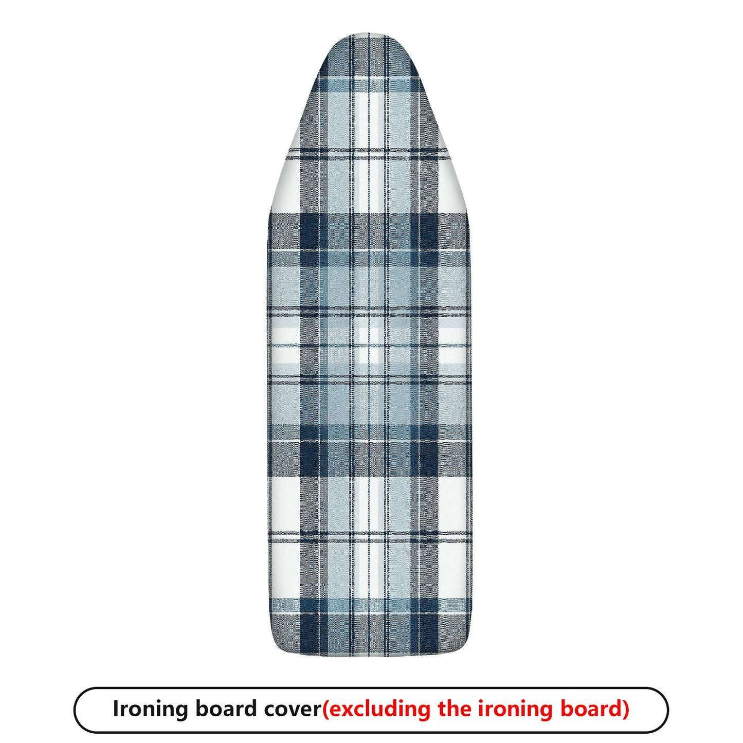 1-Piece Plaid Pattern Blue White  Ironing Board Cover, Universal Size, Without Board